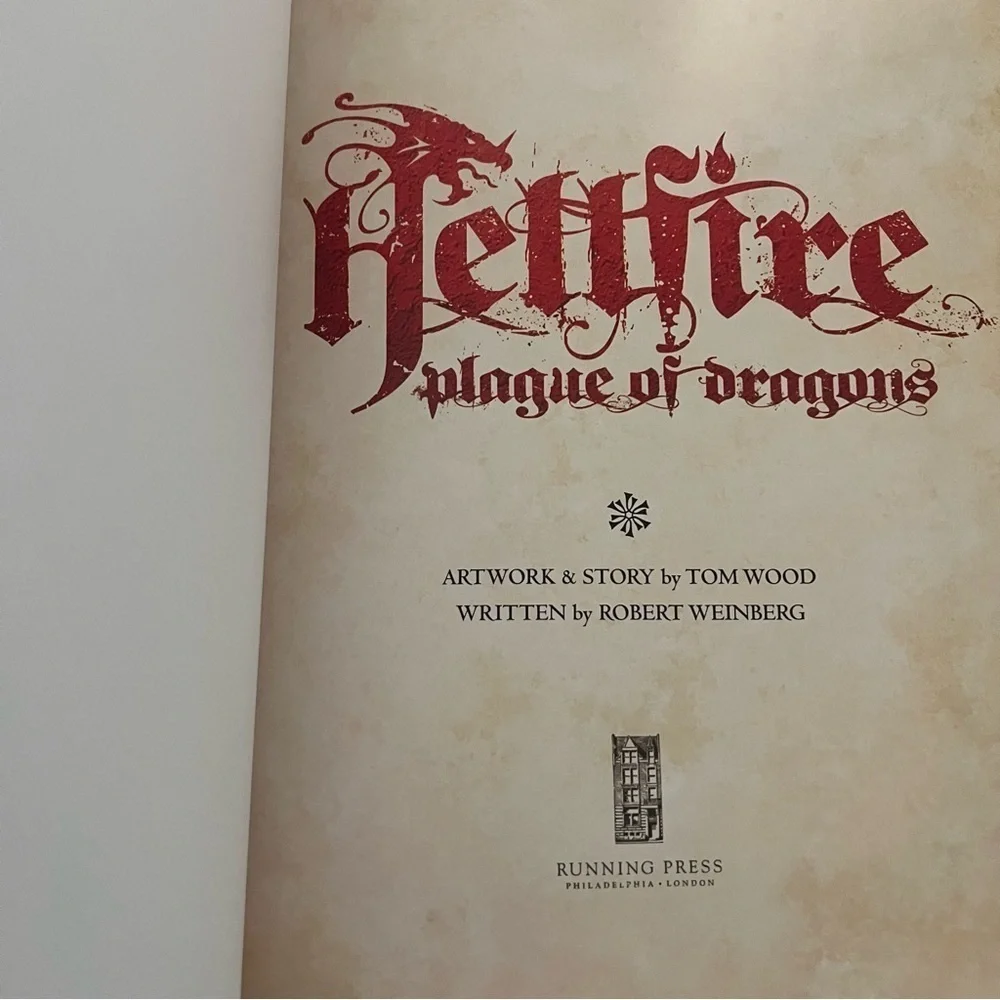 Hellfire - Plague of Dragons Art Story Book Fantasy Dungeons H/C 2010 EUC